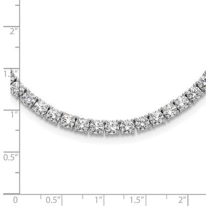 Sterlingsilber Rhodiniert 4mm Zirkonia 17 Zoll Tennis Halskette