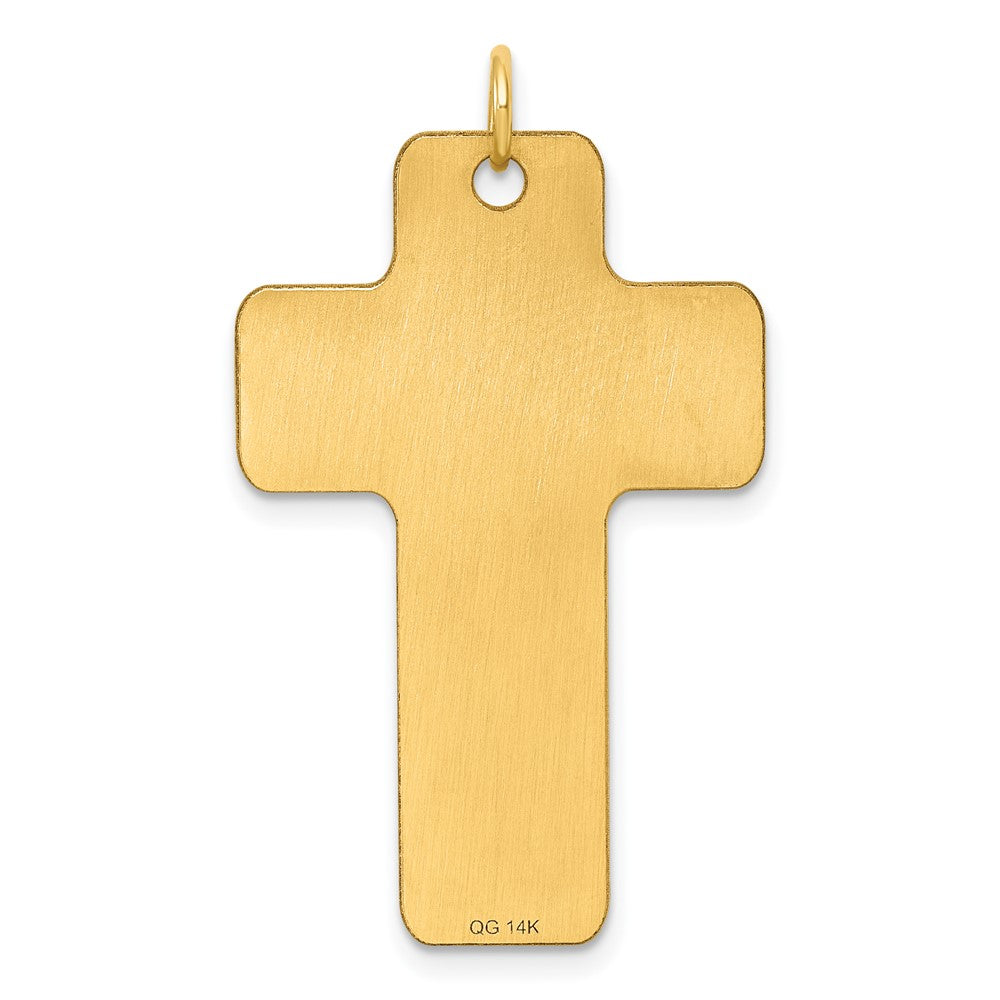 14K Gelbgold Polierter Kreuz-Charm