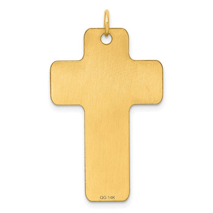 14K Gelbgold Polierter Kreuz-Charm