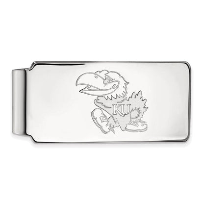 10K Weißgold Logoart University Of Kansas Jayhawk Geldklammer
