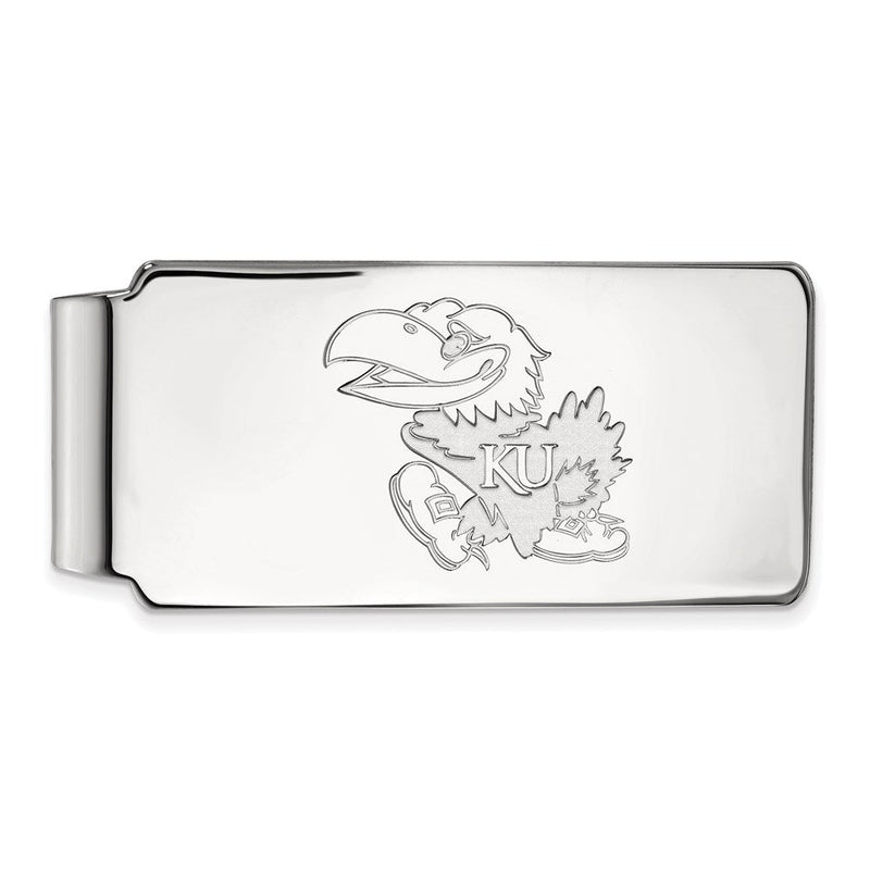 14K Weißgold Logoart University Of Kansas Jayhawk Geldklammer