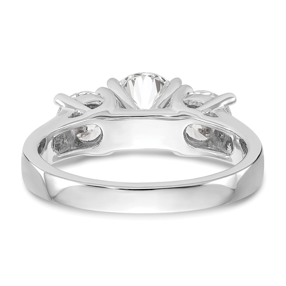 14K Weißgold Diamant-Trauring