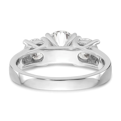 14K Weißgold Diamant-Trauring