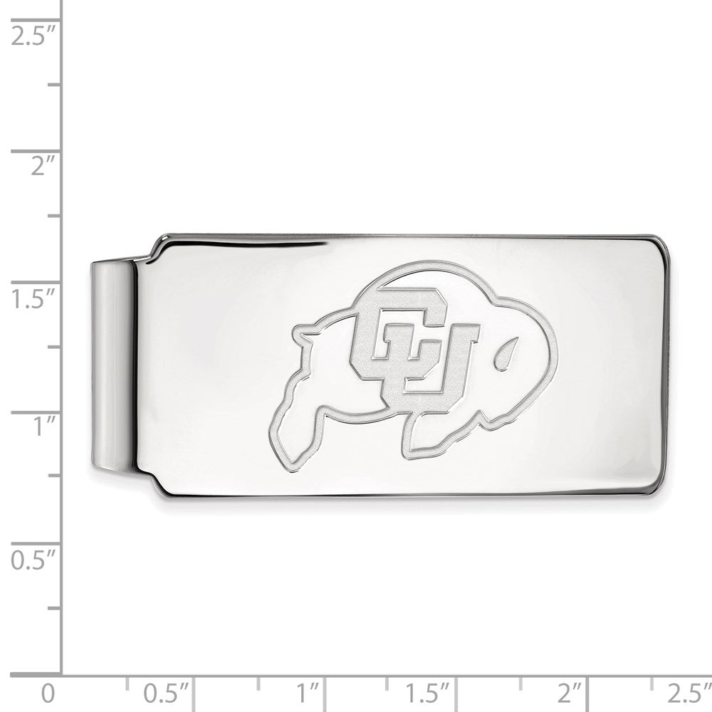 14K Weißgold Logoart University Of Colorado Buffalo Geldklammer