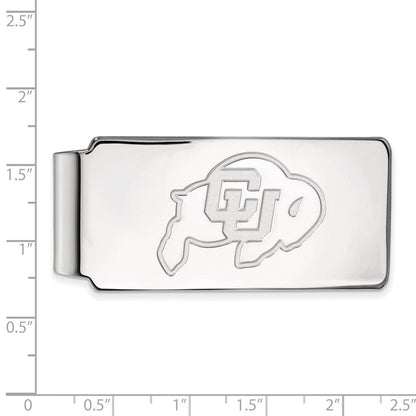 14K Weißgold Logoart University Of Colorado Buffalo Geldklammer