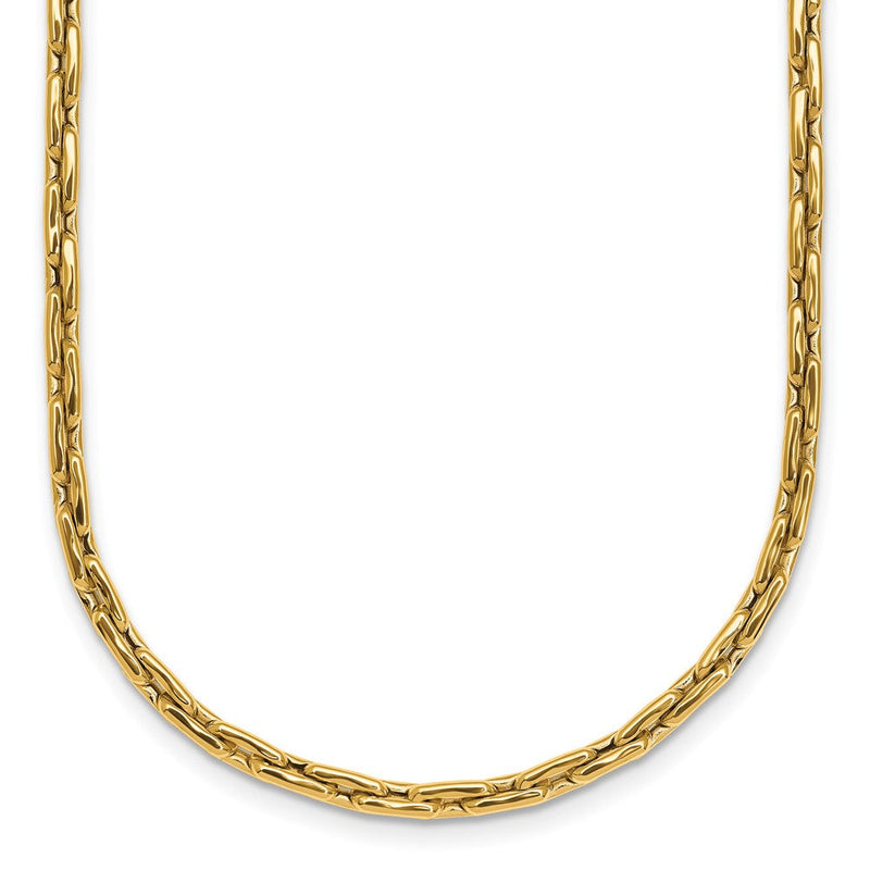 14K Gelbgold Poliert 2.9mm Fantasieglieder 18 Zoll Halskette