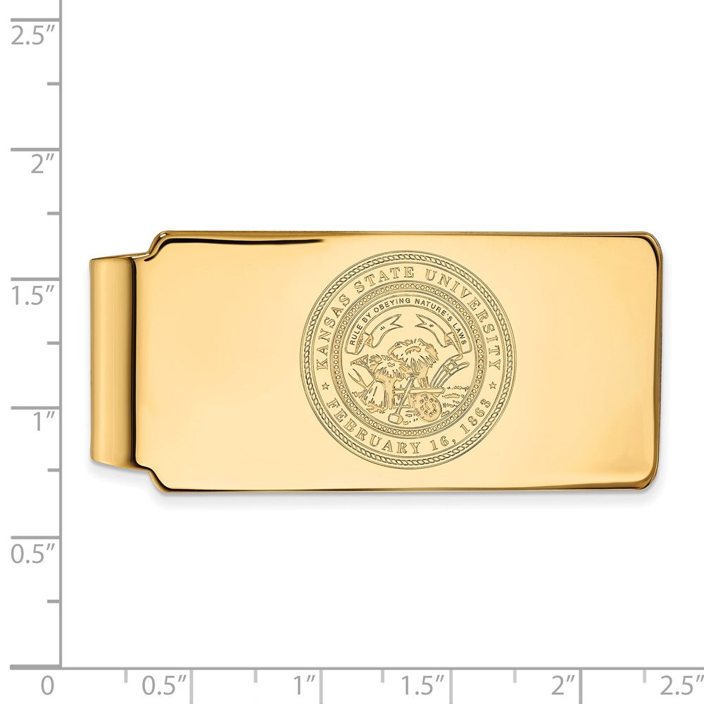 14K Gelbgold Gold Logoart Kansas State University Wappen Geldklammer
