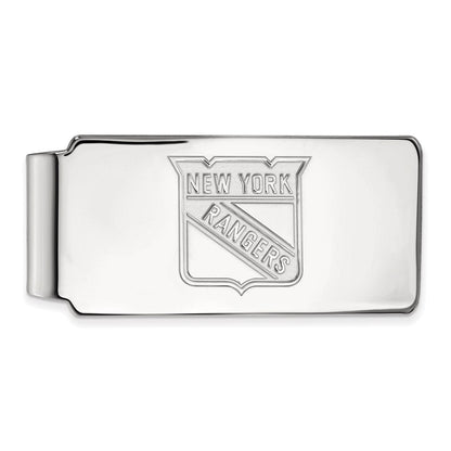 14K Weißgold Nhl Logoart New York Rangers Geldklammer