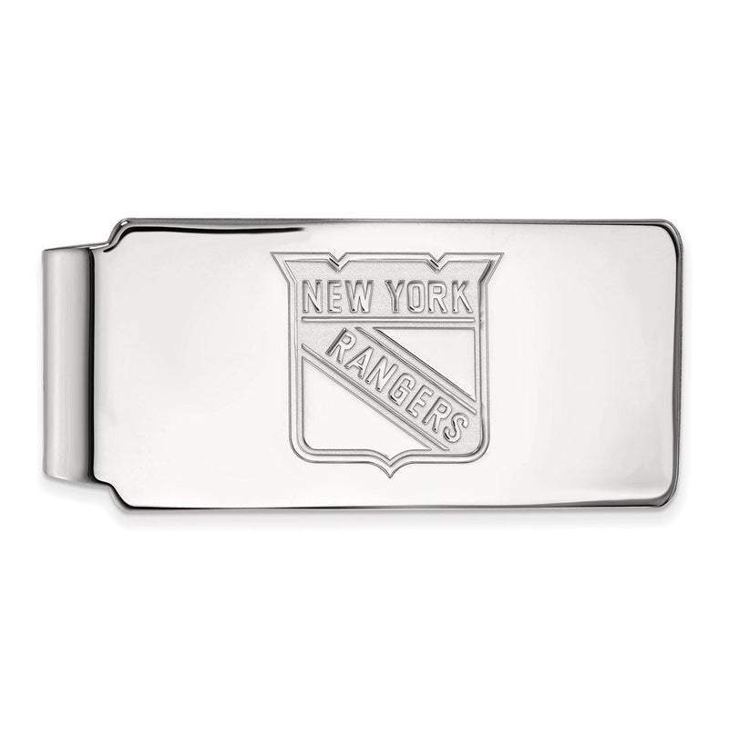 14K Weißgold Nhl Logoart New York Rangers Geldklammer