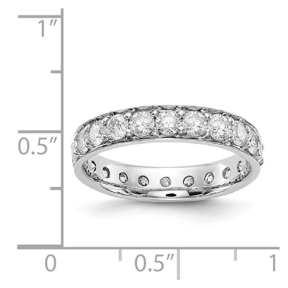 14K Weißgold Poliert Vintage 2ct Diamant Memoire Ehering Ring
