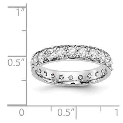 14K Weißgold Poliert Vintage 2ct Diamant Memoire Ehering Ring