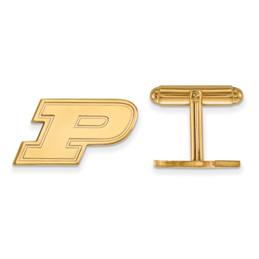 14K Gelbgold Gold Logoart Purdue University Buchstabe P Manschette Knöpfe