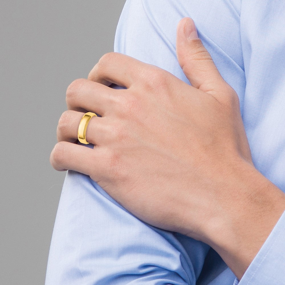 14K Gelbgold 5,5 mm Ehering mit abgeschrägter Kante und Komfort-Passform