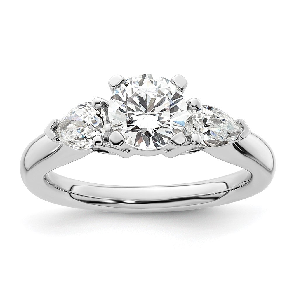 14K Weißgold Ehering mit natürlichen Diamanten