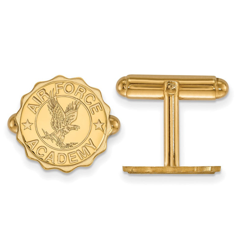 14K Gelbgold Gold Logoart Vereinigt Staaten Luft Kraft Akademie Wappen Manschette Knöpfe