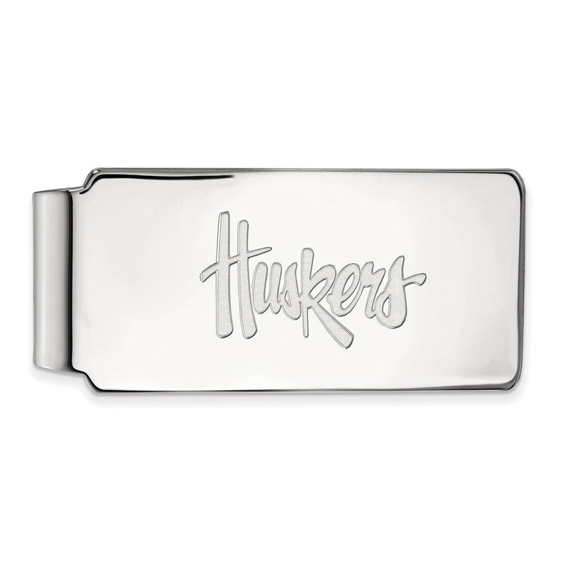 14K Weißgold Logoart University Of Nebraska Huskers Geldklammer