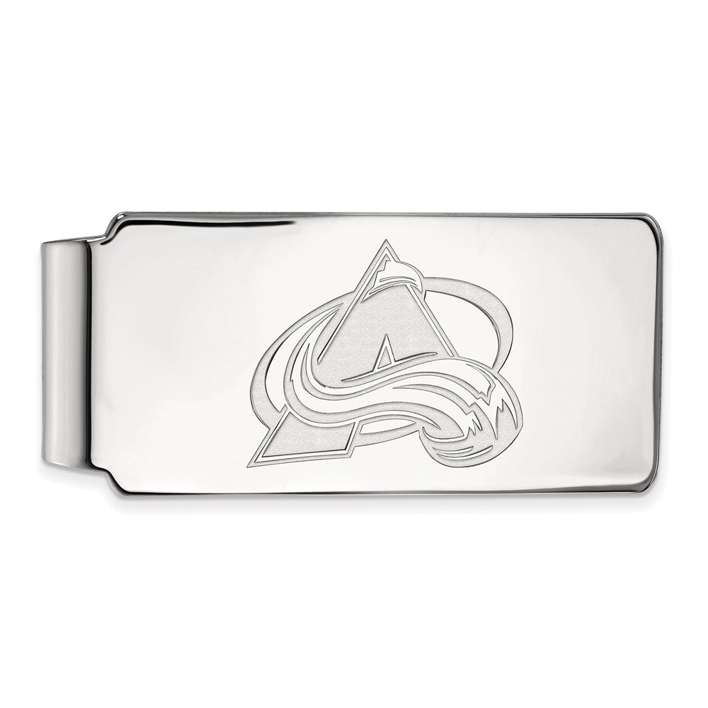 10K Weißgold Nhl Logoart Colorado Avalanche Geldklammer
