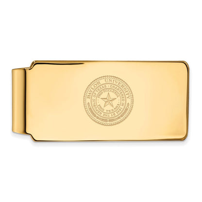 10K Gelbgold Gold Logoart Baylor University Wappen Geldklammer
