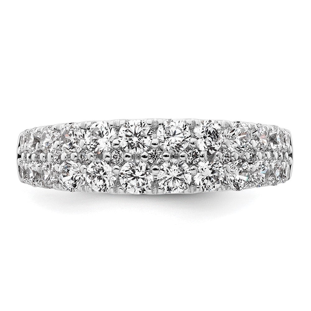 True Origin 14K Weißgold Ehering mit 1,25 ct. im Labor gezüchteten Diamanten VS+ F+, zweireihig, komplett