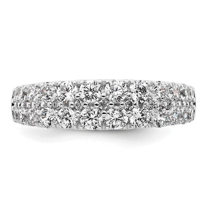 True Origin 14K Weißgold Ehering mit 1,25 ct. im Labor gezüchteten Diamanten VS+ F+, zweireihig, komplett
