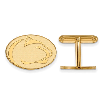 14K Gelbgold Gold Logoart Penn State University Löwe Manschette Knöpfe