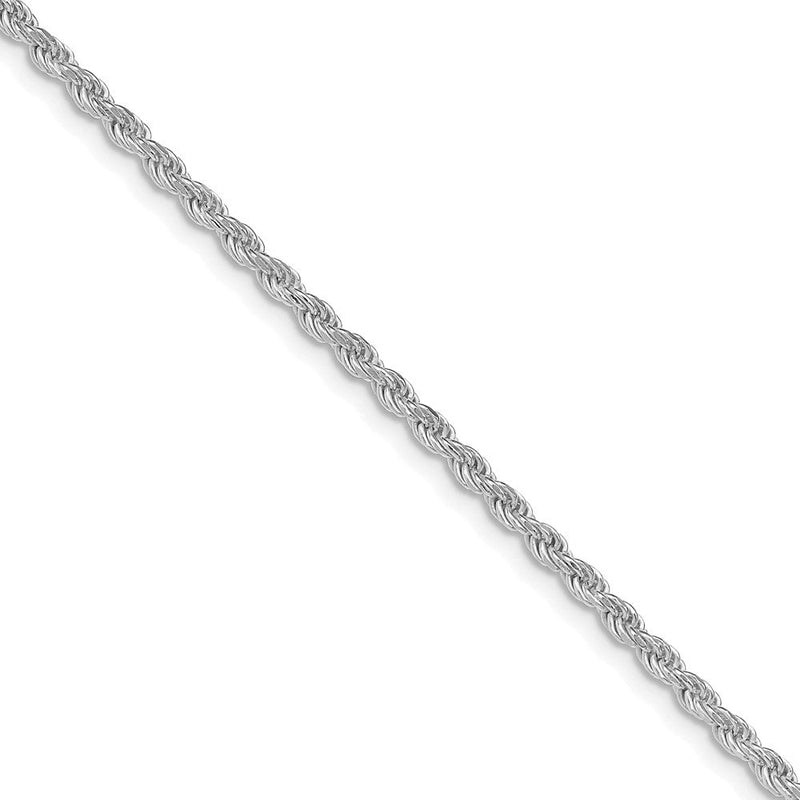 Sterlingsilber Rhodiniert 2.25mm Diamantiert Kordel Kette ( Spoo Halskette