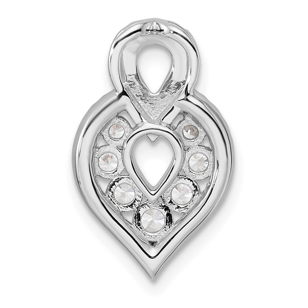 14K Weißgold Poliert 5/8 Karat Diamant Fantasie Kette Anhänger