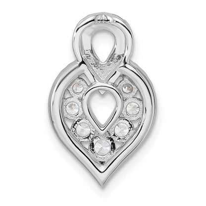 14K Weißgold Poliert 5/8 Karat Diamant Fantasie Kette Anhänger