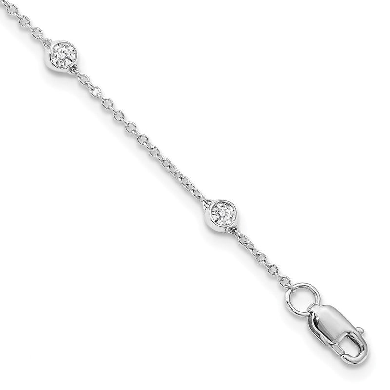 True Origin 14K Weißgold 3/8 Karat Im Labor Gezüchtet Diamant Vs+ F+ Komplett 7 Station 7 in Armband