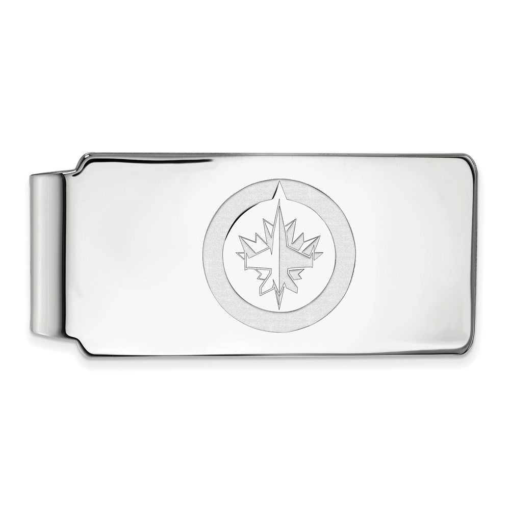 10K Weißgold Nhl Logoart Winnipeg Jets Geldklammer