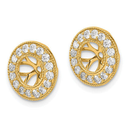 585 Gelbgold Diamant-Kreis-Ohrring-Jackets, 0,75 ct