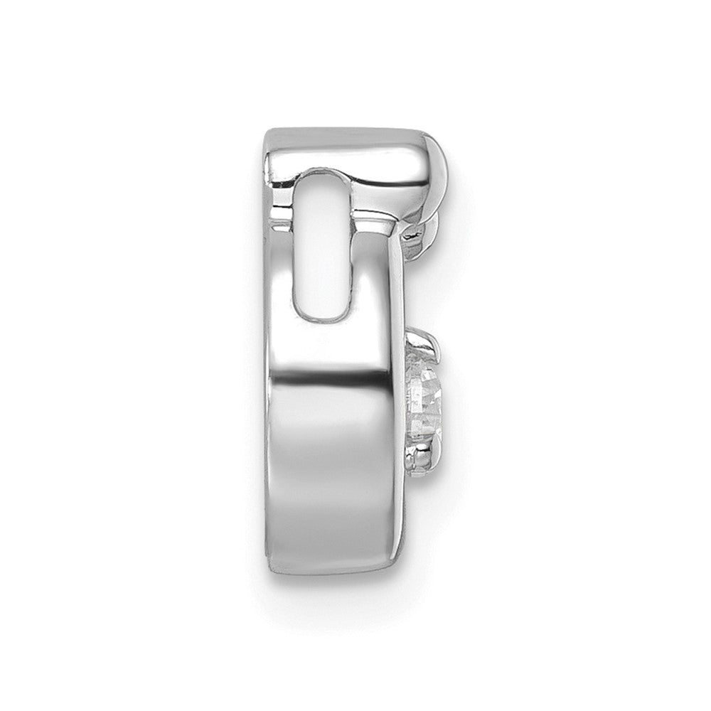 14K Weißgold 2 Synthetisch Geburtsstein und Diamant. Mutter/child Kette Anhänger