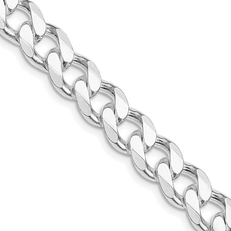 Sterlingsilber Rhodiniert 9.3mm Panzer 28 Zoll Kette