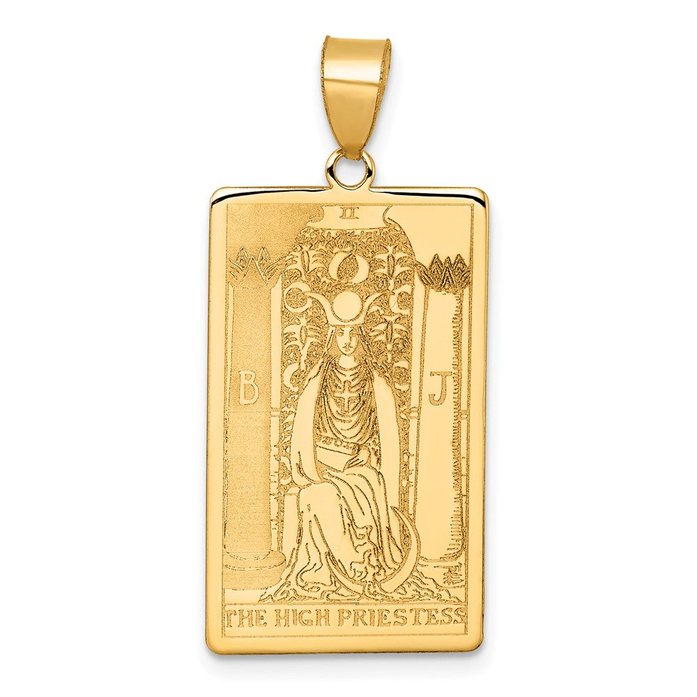 14K Gelbgold The Hoch Priestess Tarot Card Anhänger