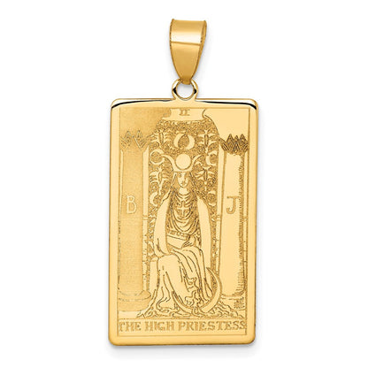 14K Gelbgold The Hoch Priestess Tarot Card Anhänger