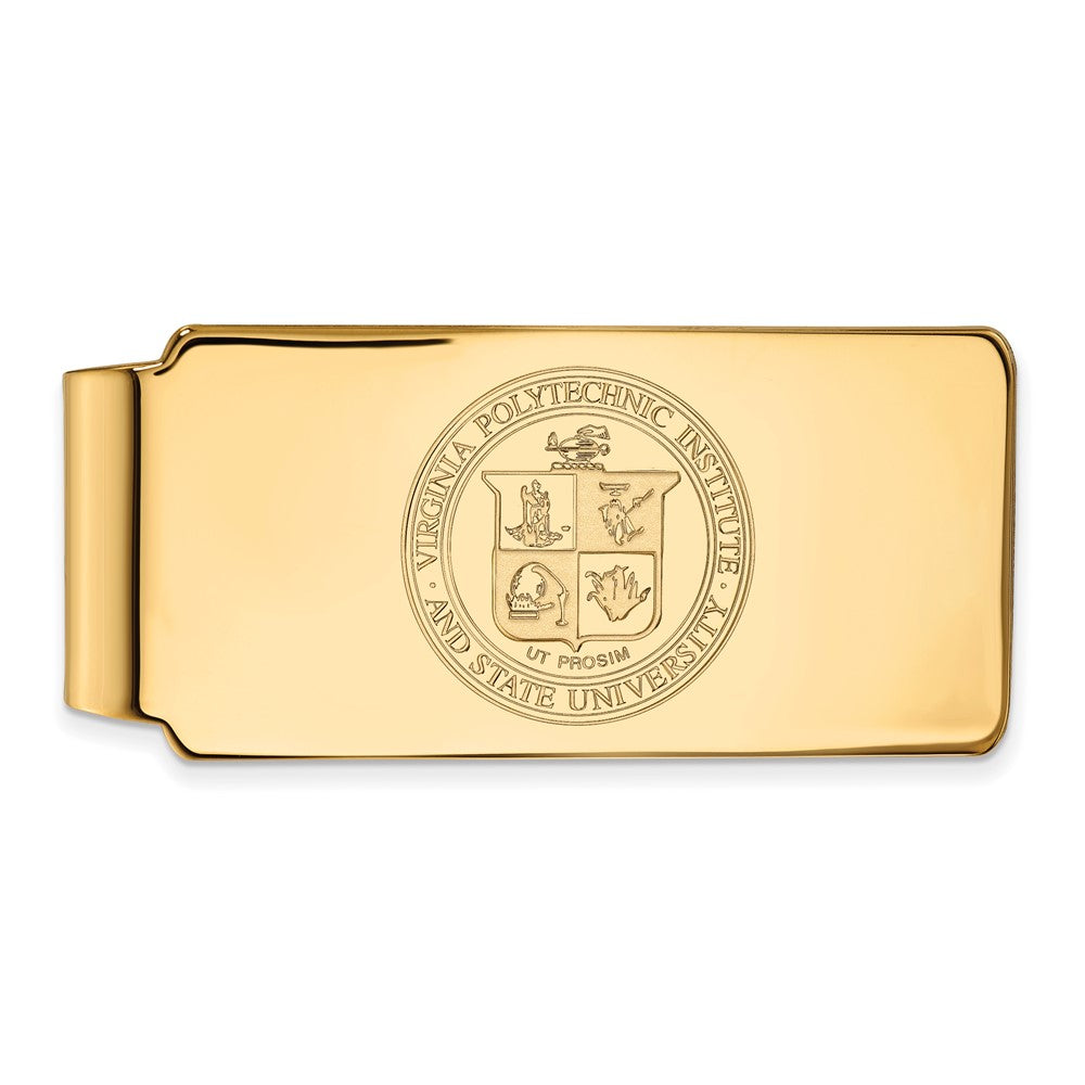 10K Gelbgold Gold Logoart Virginia Tech Wappen Geldklammer