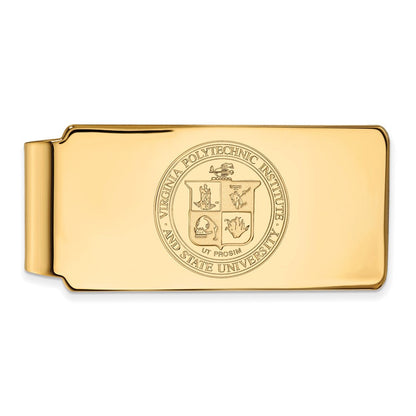 10K Gelbgold Gold Logoart Virginia Tech Wappen Geldklammer