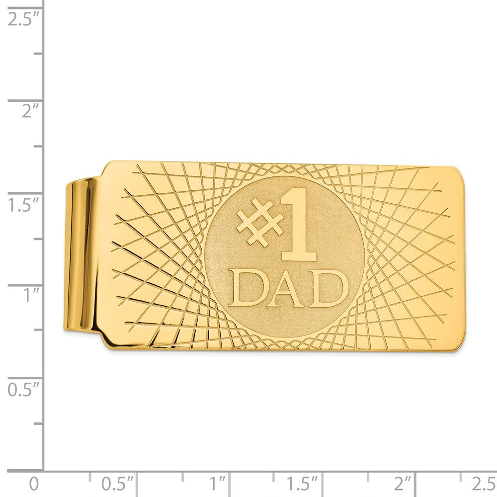 14K Gelbgold #1 Dad Herren Geldklammer