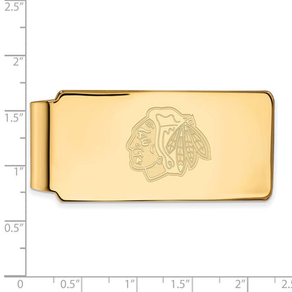 14K Gelbgold Gold Nhl Logoart Chicago Blackhawks Geldklammer