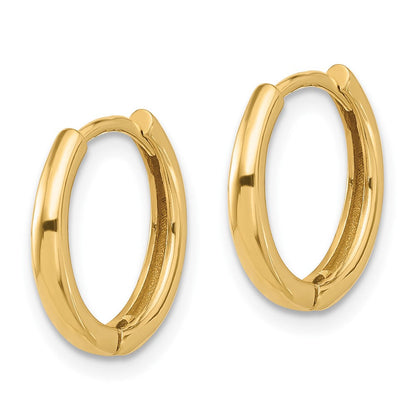 14K Gelbgold Poliert Klappbar Creolen