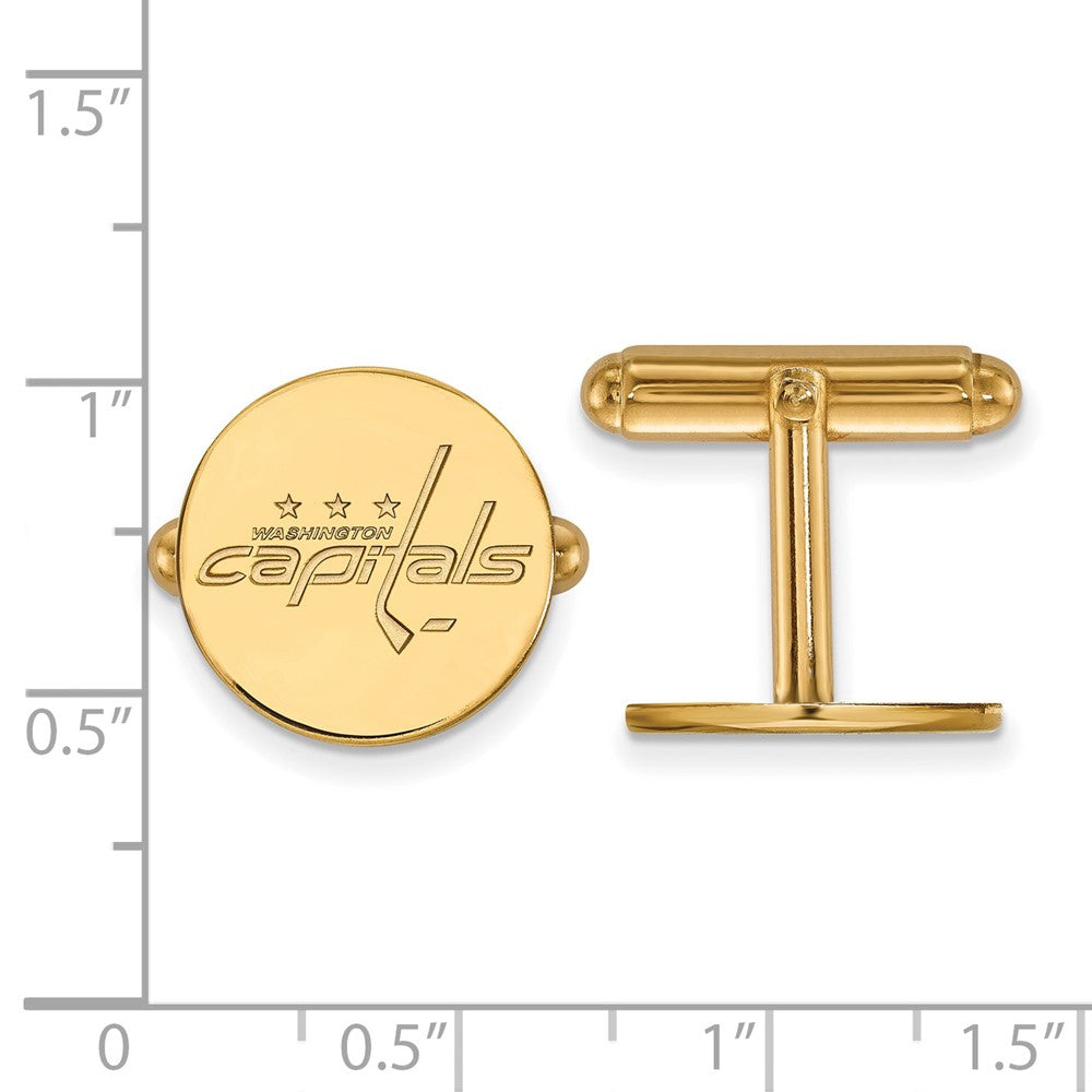 14K Gelbgold Gold Nhl Logoart Washington Capitals Manschette Knöpfe