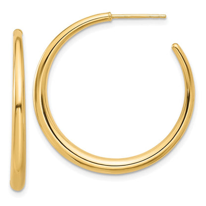 14K Gelbgold Poliert Creole Ohrstecker