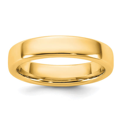 14K Gelbgold 4,5 mm Europäischer Ehering mit Komfort-Passform