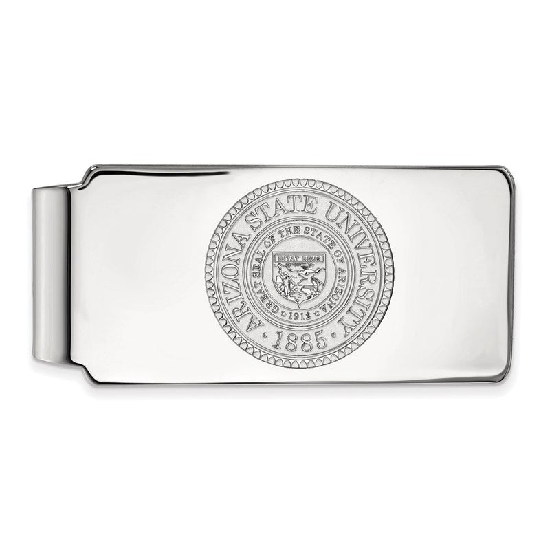 10K Weißgold Logoart Arizona State University Wappen Geldklammer