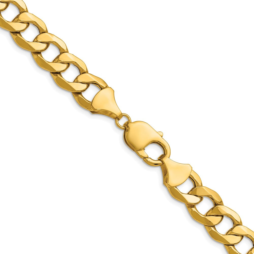 14K Gelbgold 11.3mm Halbmassiv Panzer Halskette