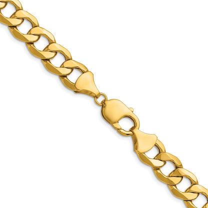 14K Gelbgold 11.3mm Halbmassiv Panzer Halskette