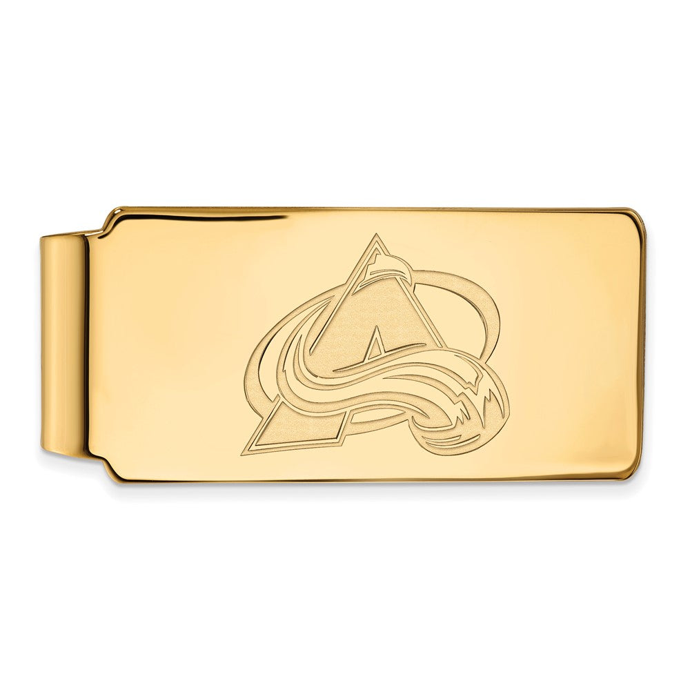 14K Gelbgold Gold Nhl Logoart Colorado Avalanche Geldklammer