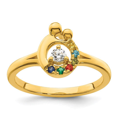 14K Weißgold Diamant-Ring