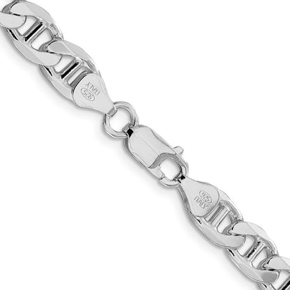 Sterlingsilber Rhodiniert 7.5mm Figaro Anker Halskette