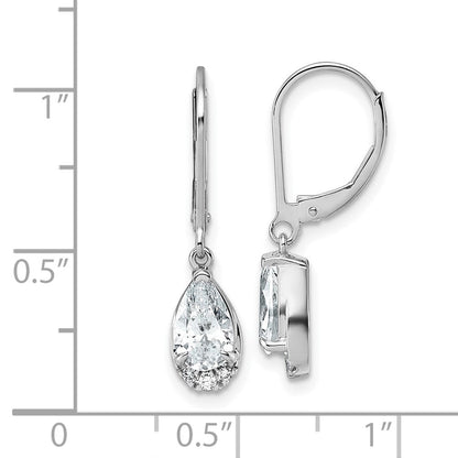 True Origin 14K Weißgold 1,75K Labor gezüchtete Diamant-Ohrhänger VS+ F+ komplett besetzt mit Leverback-Verschluss